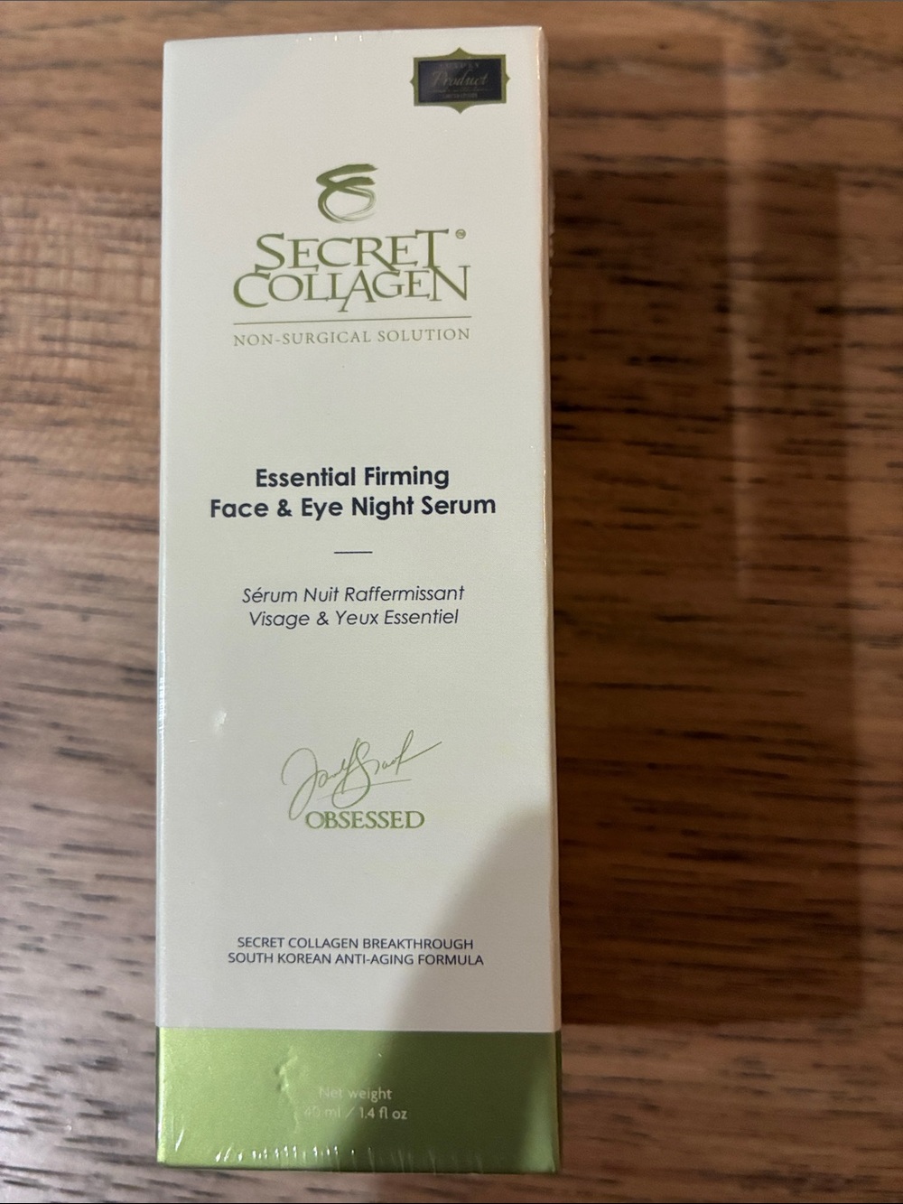 Essential Firming Face & Eye Night Serum — White & Green